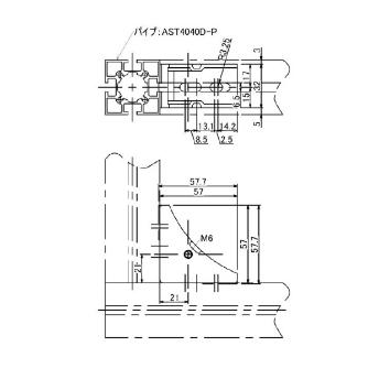ＴＭＥＨジャパン（株） 40スクエア用ブラケット BA ４０スクエア用ブラケット　コーナー BA-070A-SN