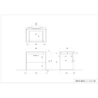 アール・エフ・ヤマカワ（株） プラン木製デスク RFPD-DR プラン木製デスク　Ｗ８００×Ｄ６００ RFPD-0860WH-WL-DR