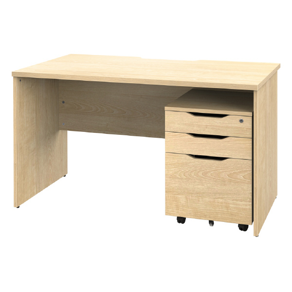 アール・エフ・ヤマカワ（株） プラン木製デスク RFPD-DR プラン木製デスク　Ｗ１０００×Ｄ６００ RFPD-1060WH-WL-DR