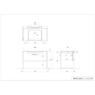 アール・エフ・ヤマカワ（株） プラン木製デスク RFPD-DR プラン木製デスク　Ｗ１０００×Ｄ６００ RFPD-1060NA-NL-DR