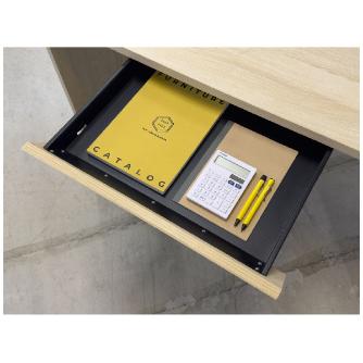 アール・エフ・ヤマカワ（株） プラン木製デスク RFPD-DR プラン木製デスク　Ｗ１０００×Ｄ６００ RFPD-1060NA-BL-DR