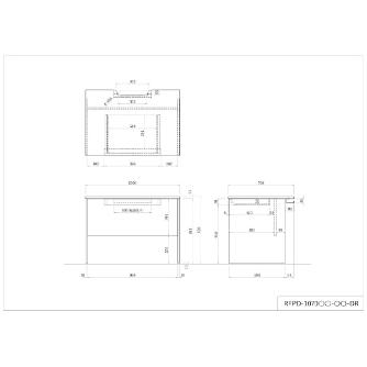 アール・エフ・ヤマカワ（株） プラン木製デスク RFPD-DR プラン木製デスク　Ｗ１０００×Ｄ７００ RFPD-1070NA-WL-DR