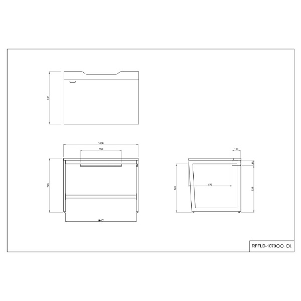 アール・エフ・ヤマカワ（株） リスムデスク RFFLD-1070 リスム　デスク　Ｗ１０００×Ｄ７００ RFFLD-1070NA-WL