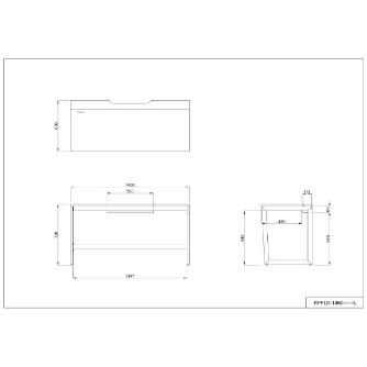 アール・エフ・ヤマカワ（株） リスムデスク RFFLD-1460 リスム　デスク　Ｗ１４００×Ｄ６００ RFFLD-1460DM-BL