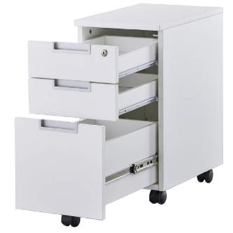 アール・エフ・ヤマカワ（株） スチール脚デスクスリムワゴン GZCA-SL スチール脚デスク　スリムワゴン　白 GZCA-SL315WH