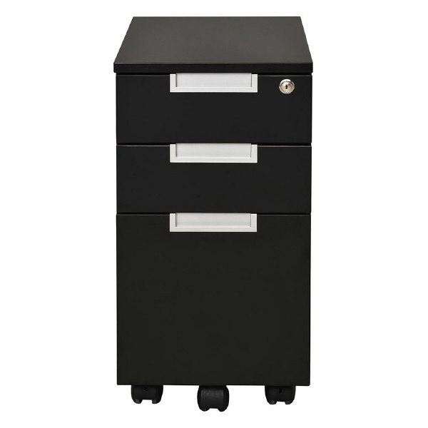 アール・エフ・ヤマカワ（株） スチール脚デスクスリムワゴン GZCA-SL スチール脚デスク　スリムワゴン　黒 GZCA-SL315BK