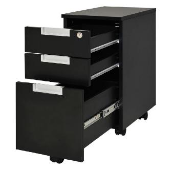 アール・エフ・ヤマカワ（株） スチール脚デスクスリムワゴン GZCA-SL スチール脚デスク　スリムワゴン　黒 GZCA-SL315BK