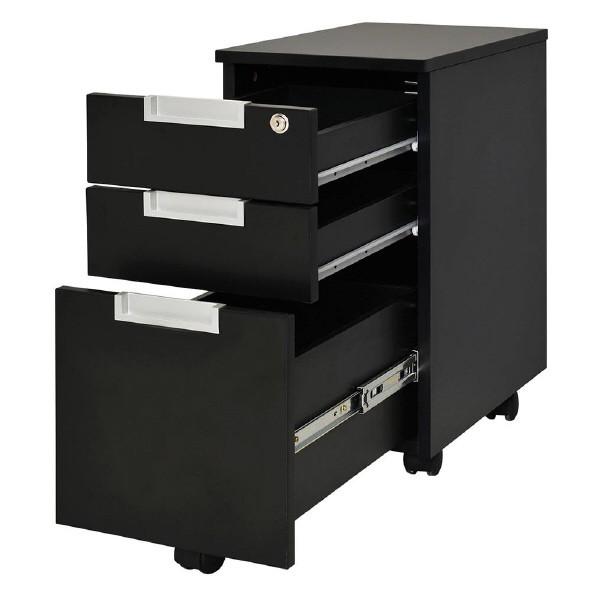 アール・エフ・ヤマカワ（株） スチール脚デスクスリムワゴン GZCA-SL スチール脚デスク　スリムワゴン　黒 GZCA-SL315BK