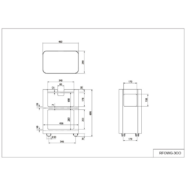 アール・エフ・ヤマカワ（株） スチールオープンワゴン3段 RFOWG スチール　オープンワゴン３段　黒 RFOWG-3BK