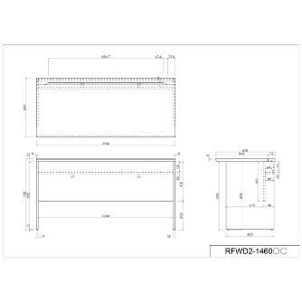 アール・エフ・ヤマカワ（株） RF木製デスクII RFWD2 ＲＦ木製デスクⅡ　Ｗ１４００×Ｄ６００ RFWD2-1460DB