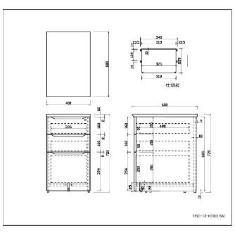 アール・エフ・ヤマカワ（株） RF木製デスク脇机 RFWD-SD ＲＦ木製デスク　脇机　ナチュラル RFWD-SD-600NA