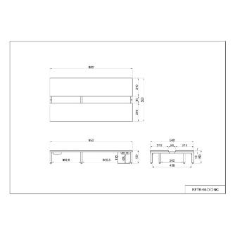 アール・エフ・ヤマカワ（株） 対面机上台 RFTR-NC 対面机上台　Ｗ９５０白２ヶ口コンセント RFTR-95WH-NC