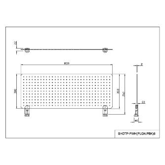 アール・エフ・ヤマカワ（株） メタルデスクトップパネル SHDTP-P メタルデスクトップパネル　Ｗ８００　白 SHDTP-PWH8