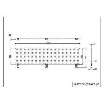 アール・エフ・ヤマカワ（株） メタルデスクトップパネル SHDTP-P メタルデスクトップパネル　Ｗ１２００　白 SHDTP-PWH12