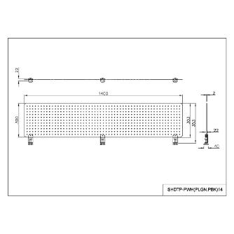 アール・エフ・ヤマカワ（株） メタルデスクトップパネル SHDTP-P メタルデスクトップパネル　Ｗ１４００　白 SHDTP-PWH14