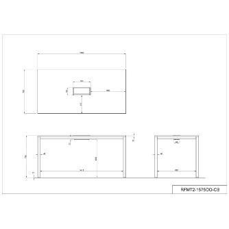 アール・エフ・ヤマカワ（株） ミーティングテーブルII RFMT2 ミーティングテーブルⅡ RFMT2-1575NA-CB
