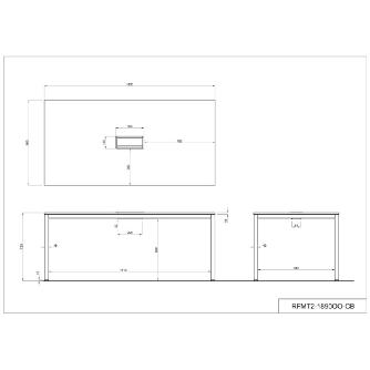 アール・エフ・ヤマカワ（株） ミーティングテーブルII RFMT2 ミーティングテーブルⅡ RFMT2-1890WH-CB