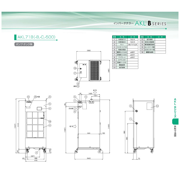 ダイキン工業（株） チラーB型 AKL チラーＢ型 AKL71B-C