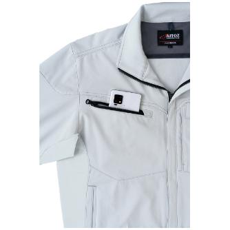 アイトス（株） 長袖ブルゾン(男女兼用) AZ-2402 長袖ブルゾン（男女兼用） AZ-2402-003-4L ｼﾙﾊﾞｰｸﾞﾚｰ