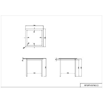 アール・エフ・ヤマカワ（株） RFシンプルテーブル RFSPT-7070 ＲＦシンプルテーブル　Ｗ７００×Ｄ７００ RFSPT-7070WH