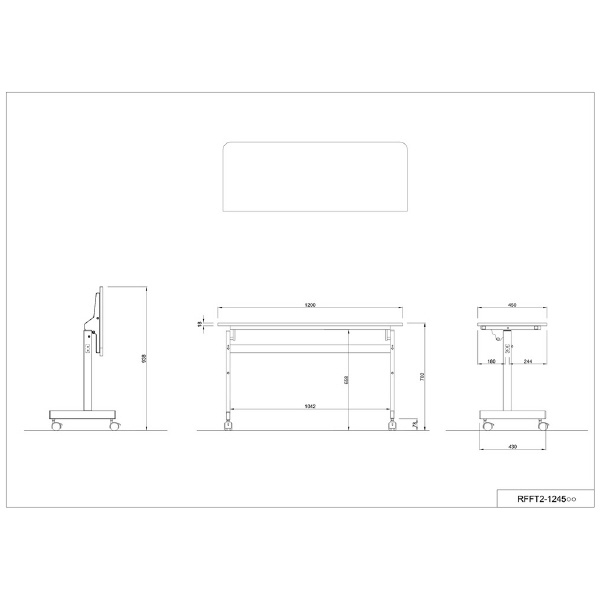 アール・エフ・ヤマカワ（株） シンプルフォールディングテーブルII RFFT2 シンプルフォールディングテーブルⅡ RFFT2-1245WH