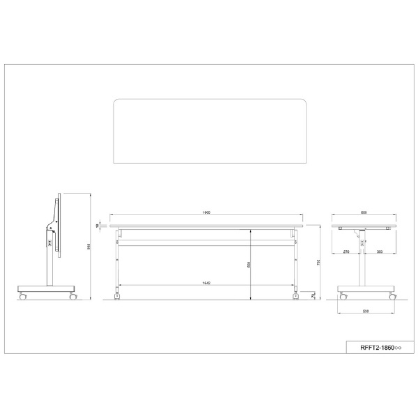 アール・エフ・ヤマカワ（株） シンプルフォールディングテーブルII RFFT2 シンプルフォールディングテーブルⅡ RFFT2-1860WH