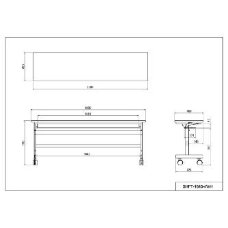 アール・エフ・ヤマカワ（株） フォールディングテーブルIV SHFT フォールディングテーブルⅣ SHFT-1845-4WH