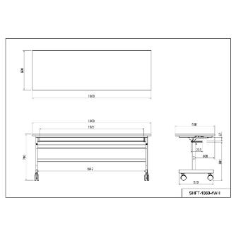 アール・エフ・ヤマカワ（株） フォールディングテーブルIV SHFT フォールディングテーブルⅣ SHFT-1860-4WH