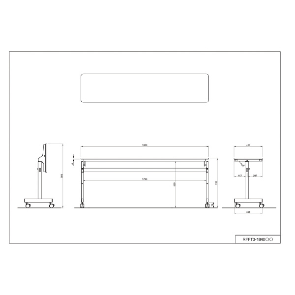 アール・エフ・ヤマカワ（株） シンプルフォールディングテーブルIII RFFT3-18 シンプルフォールディングテーブルⅢ RFFT3-1840DM