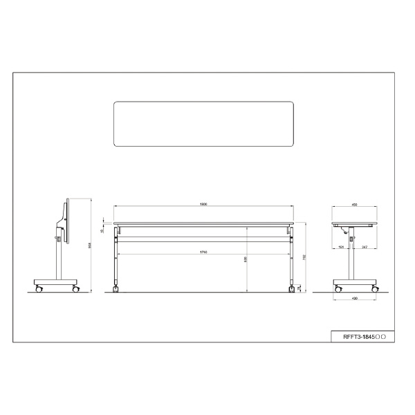 アール・エフ・ヤマカワ（株） シンプルフォールディングテーブルIII RFFT3-18 シンプルフォールディングテーブルⅢ RFFT3-1845DM