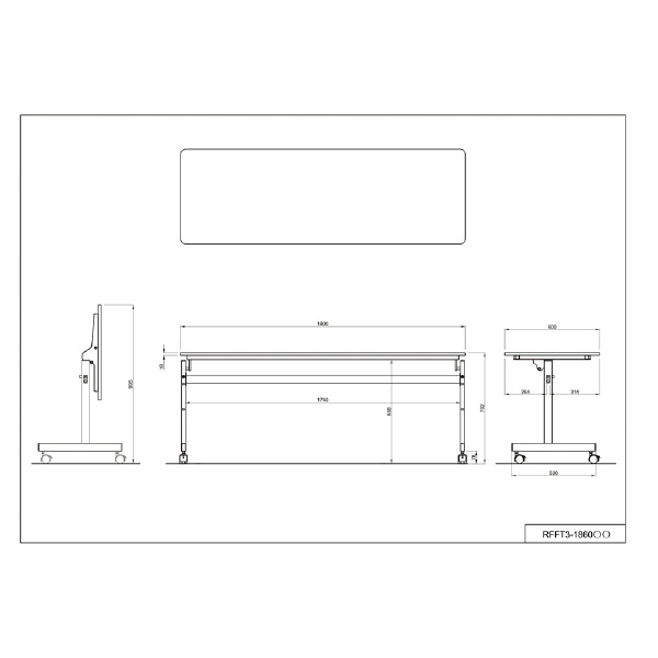 アール・エフ・ヤマカワ（株） シンプルフォールディングテーブルIII RFFT3-18 シンプルフォールディングテーブルⅢ RFFT3-1860DM