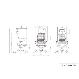 アール・エフ・ヤマカワ（株） ハグチェア可動肘ランバーヘッドレスト付 RFHUC ハグチェア　可動肘ランバーヘッドレスト付 RFHUC-001LG-WF-HR