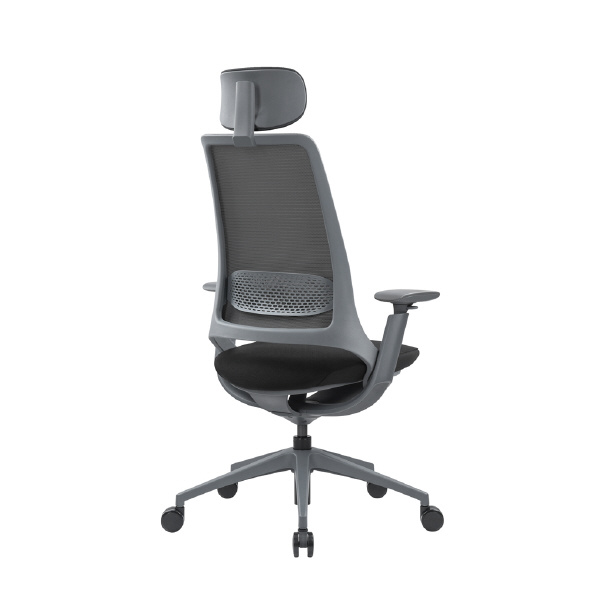 アール・エフ・ヤマカワ（株） ハグチェア可動肘ランバーヘッドレスト付 RFHUC ハグチェア　可動肘ランバーヘッドレスト付 RFHUC-001BK-GF-HR