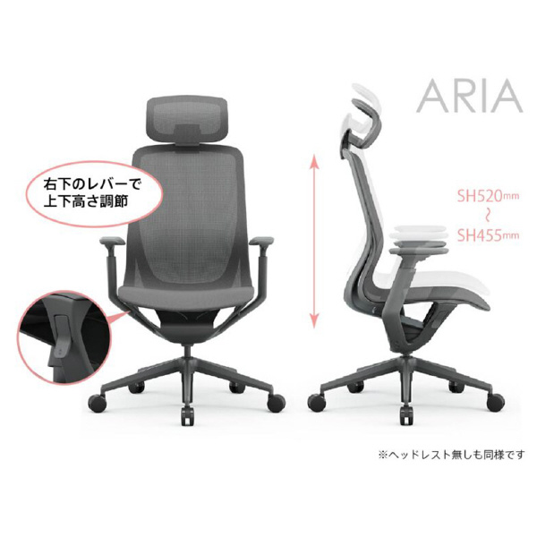 アール・エフ・ヤマカワ（株） アリアチェア可動肘付き RFARC-001 アリア　チェア　可動肘付き RFARC-001LG