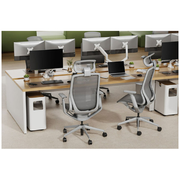 アール・エフ・ヤマカワ（株） アリアチェア可動肘ヘッドレスト付 RFARC-001-HR アリア　チェア　可動肘　ヘッドレスト付 RFARC-001LG-HR