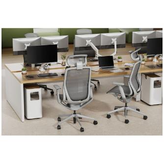 アール・エフ・ヤマカワ（株） アリアチェア可動肘ヘッドレスト付 RFARC-001-HR アリア　チェア　可動肘　ヘッドレスト付 RFARC-001CR-HR