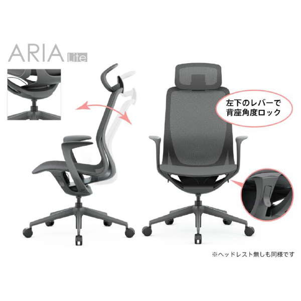 アール・エフ・ヤマカワ（株） アリアライトチェアヘッドレスト付 RFARC-002-HR アリア　ライト　チェア　ヘッドレスト付 RFARC-002CR-HR