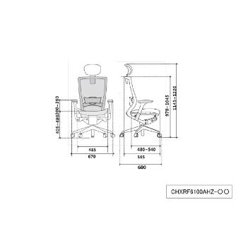 アール・エフ・ヤマカワ（株） T50airチェア CHXRF6100AH Ｔ５０ａｉｒ　チェア CHXRF6100AHZ2D1B