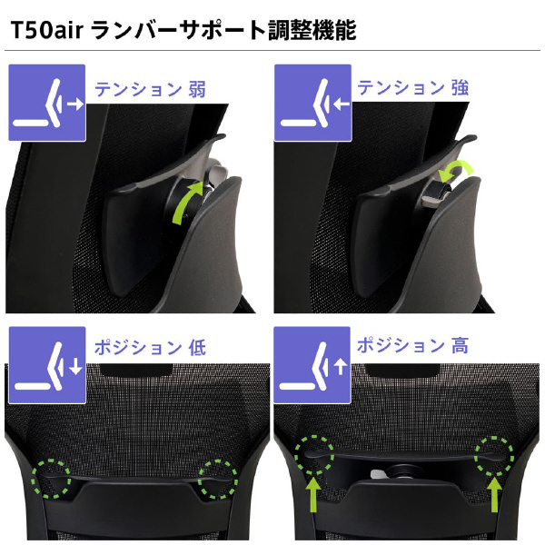 アール・エフ・ヤマカワ（株） T50airチェア CHXRF6100AZ Ｔ５０ａｉｒ　チェア CHXRF6100AZ2D6B