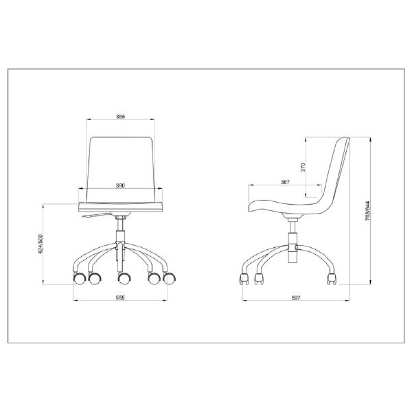 アール・エフ・ヤマカワ（株） ワークチェア RFC ワークチェア　ブラウン RFC-FPBR