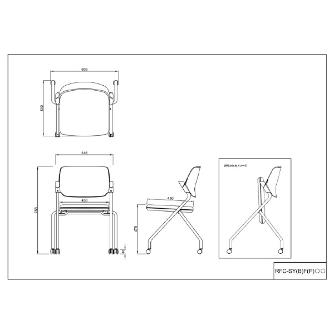 アール・エフ・ヤマカワ（株） SYネスティングチェア肘無しPVC RFC-SY ＳＹネスティングチェア　肘無し　ＰＶＣ RFC-SYPBK