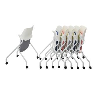 アール・エフ・ヤマカワ（株） SYネスティングチェア肘無しPVC RFC-SY ＳＹネスティングチェア　肘無し　ＰＶＣ RFC-SYPBK-4SET