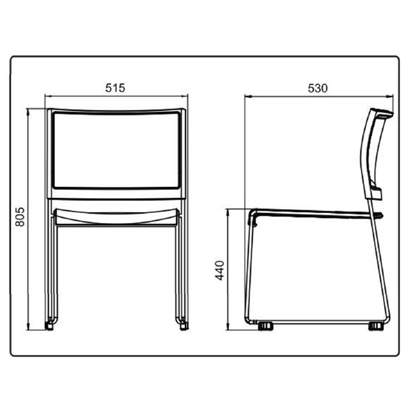 アール・エフ・ヤマカワ（株） ループ脚チェアBONUM BONUM ループ脚チェア　ＢＯＮＵＭ　ホワイト BONUM-WHITE