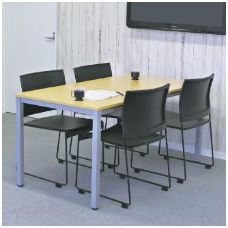 アール・エフ・ヤマカワ（株） ループ脚チェアBONUM4脚 BONUM-4SET ループ脚チェア　ＢＯＮＵＭ　ブラック４脚 BONUM-BLACK-4SET