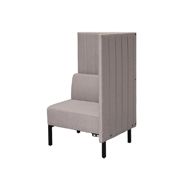 アール・エフ・ヤマカワ（株） カッコ ファブリックソファ 片側パネルタイプ RFFBS カッコ　ファブリックソファ　Ｗ７６０ RFFBS-7612BEK-NC