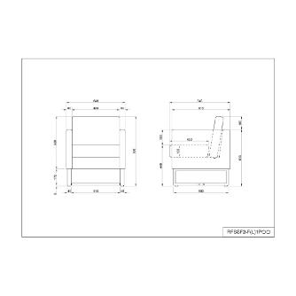 アール・エフ・ヤマカワ（株） スクエアソファII ファブリック RFSSF2 スクエアソファⅡ　ファブリック　１人掛け RFSSF2-F1PGN
