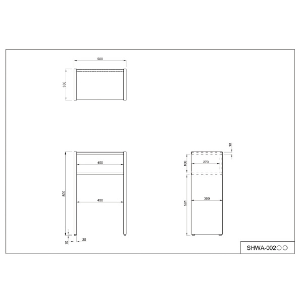 アール・エフ・ヤマカワ（株） 木製テレフォンテーブル SHWA 木製テレフォンテーブル SHWA-002DB2