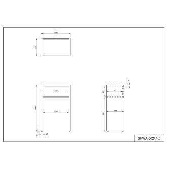 アール・エフ・ヤマカワ（株） 木製テレフォンテーブル SHWA 木製テレフォンテーブル SHWA-002NJ
