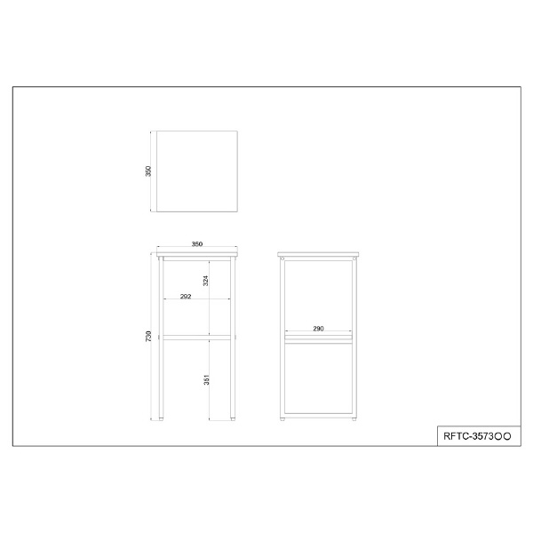 アール・エフ・ヤマカワ（株） コンパクト電話機台 RFTC コンパクト電話機台　ホワイト RFTC-3573W