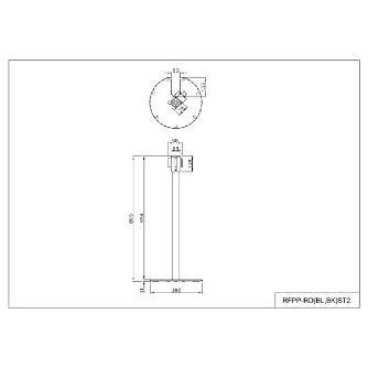アール・エフ・ヤマカワ（株） ポールパーテーション Sタイプ RFPP ポールパーテーション　ＳタイプⅡブラック RFPP-BKST2